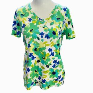 Studio Works V-Neck Floral Top S